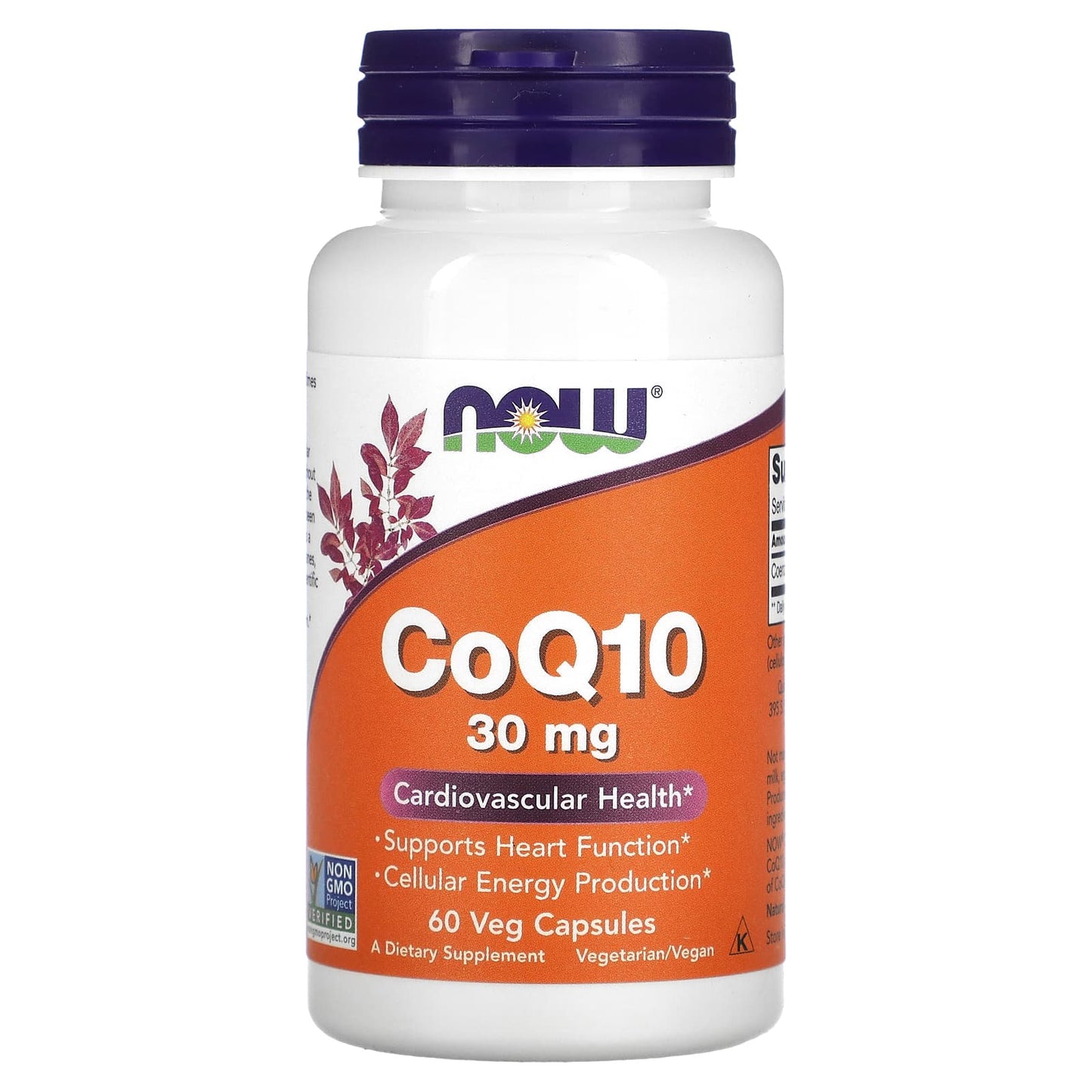 NOW Foods, CoQ10, 30 mg, 60 Veg Capsules - Image 1