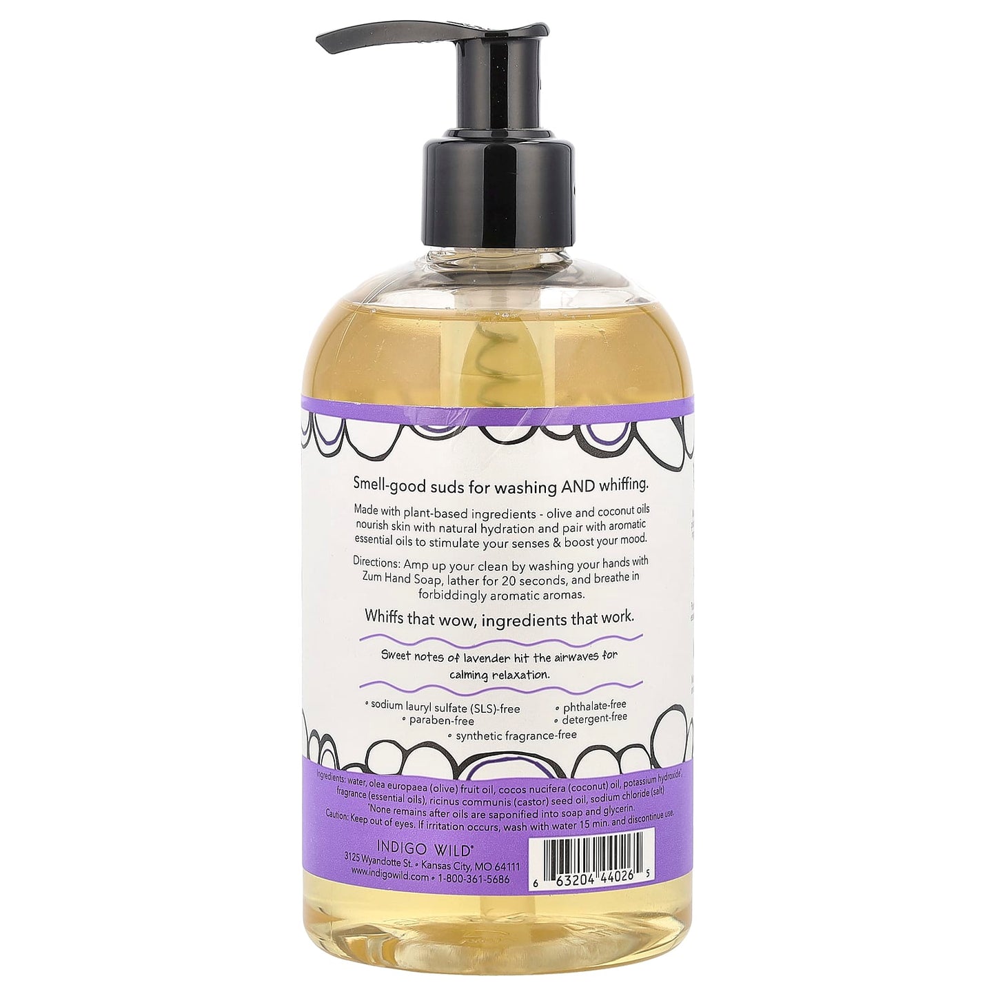 ZUM, Hand Soap, Lavender, 12 fl oz (354 ml) - Image 2