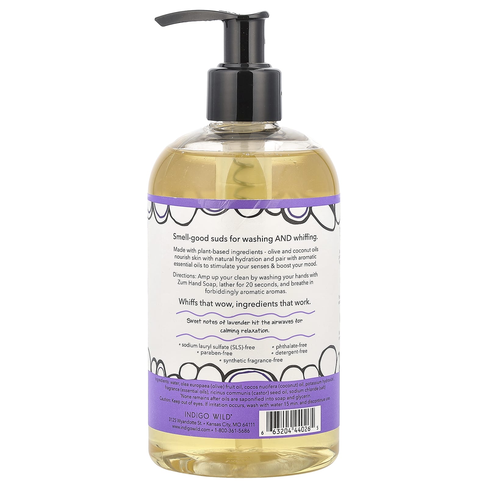 ZUM, Hand Soap, Lavender, 12 fl oz (354 ml) - Image 2