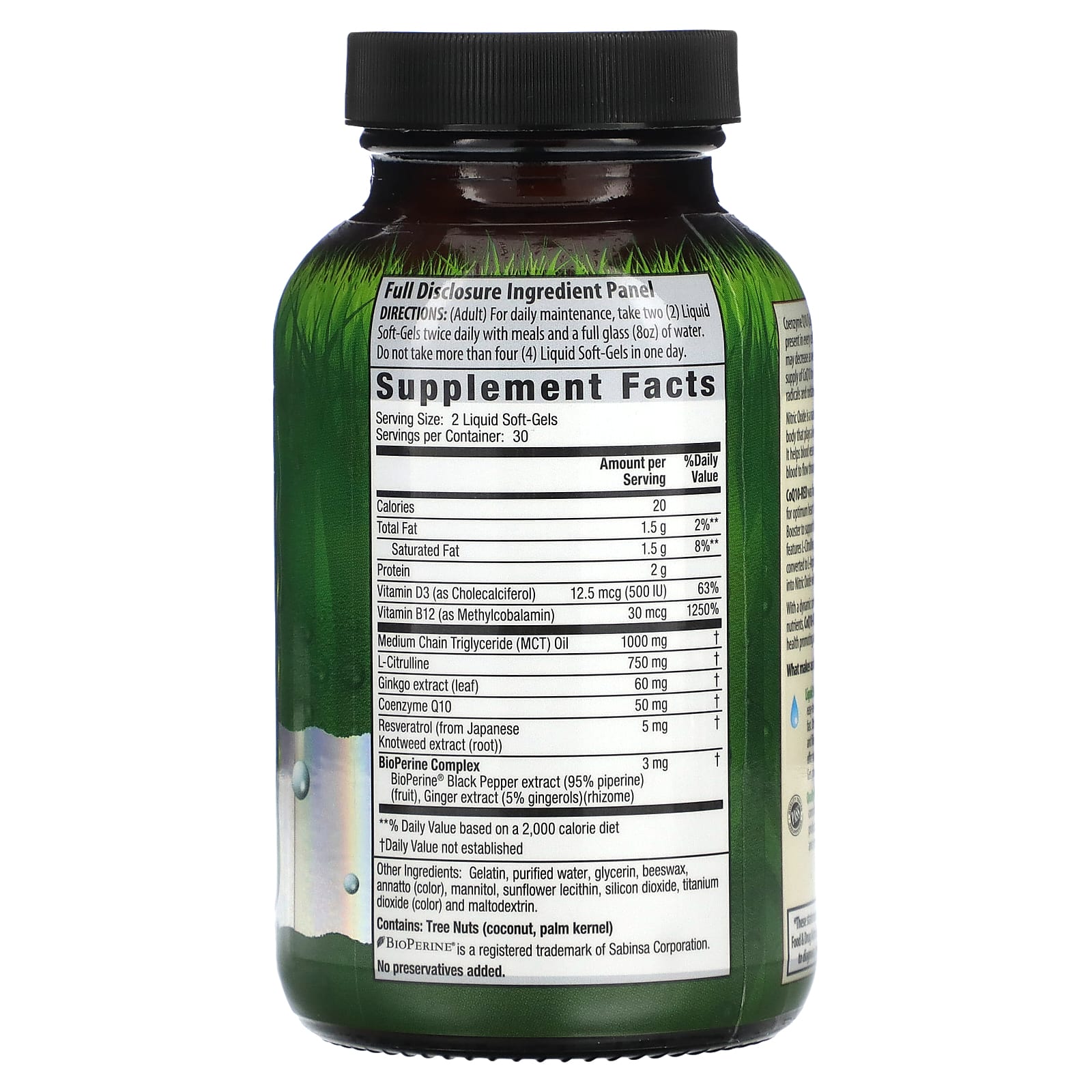 Irwin Naturals CoQ10-Red Liquid Soft-Gels for Heart Health - 60 Count - Image 2