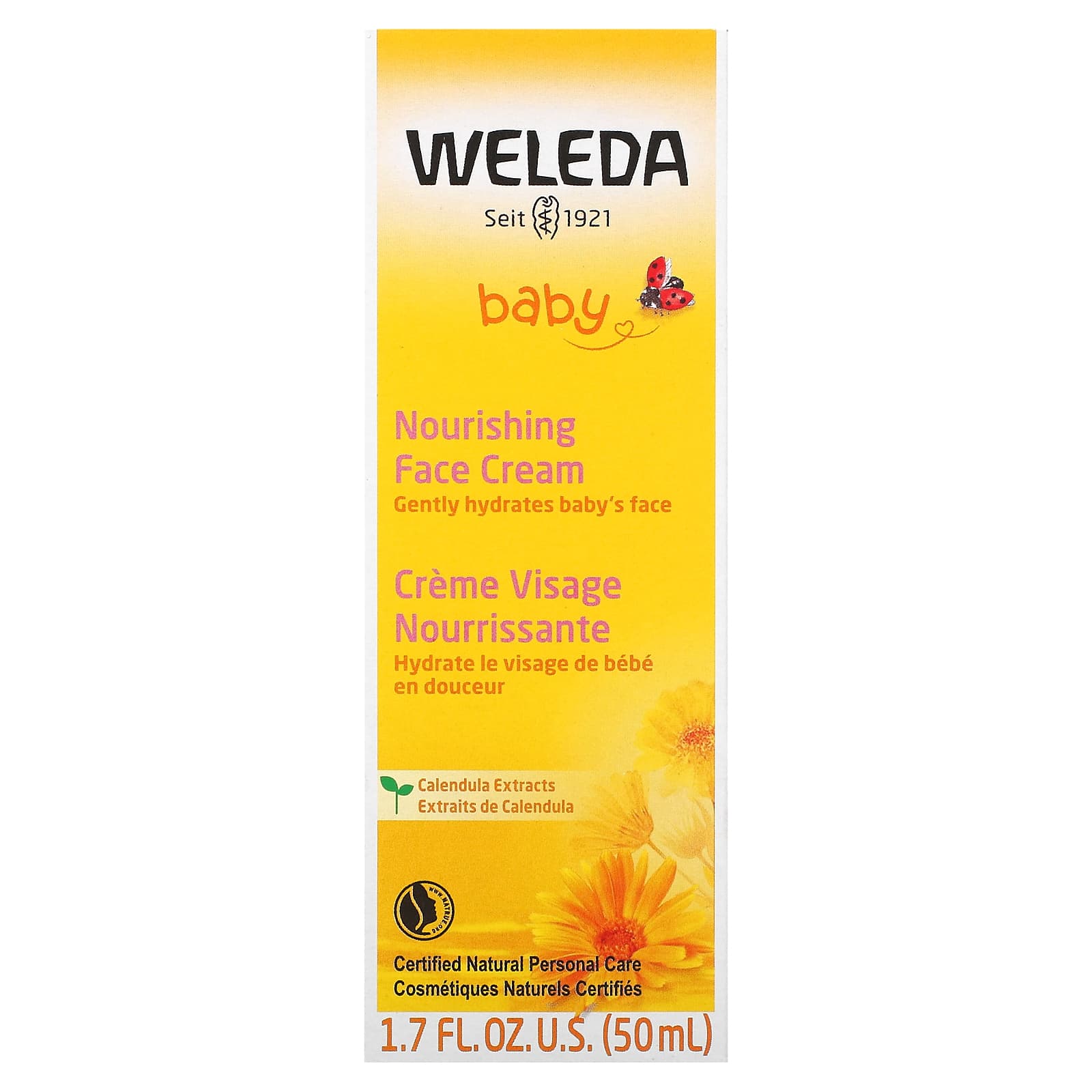 Weleda, Baby,  Nourishing Face Cream, Calendula Extracts, 1.7 fl oz (50 ml) - Image 2
