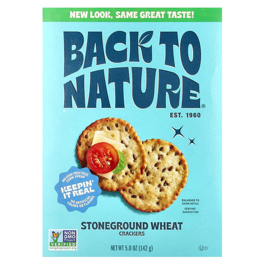 Natural Stoneground Wheat Crackers by Back to Nature - 5 oz (142g) - Image 1