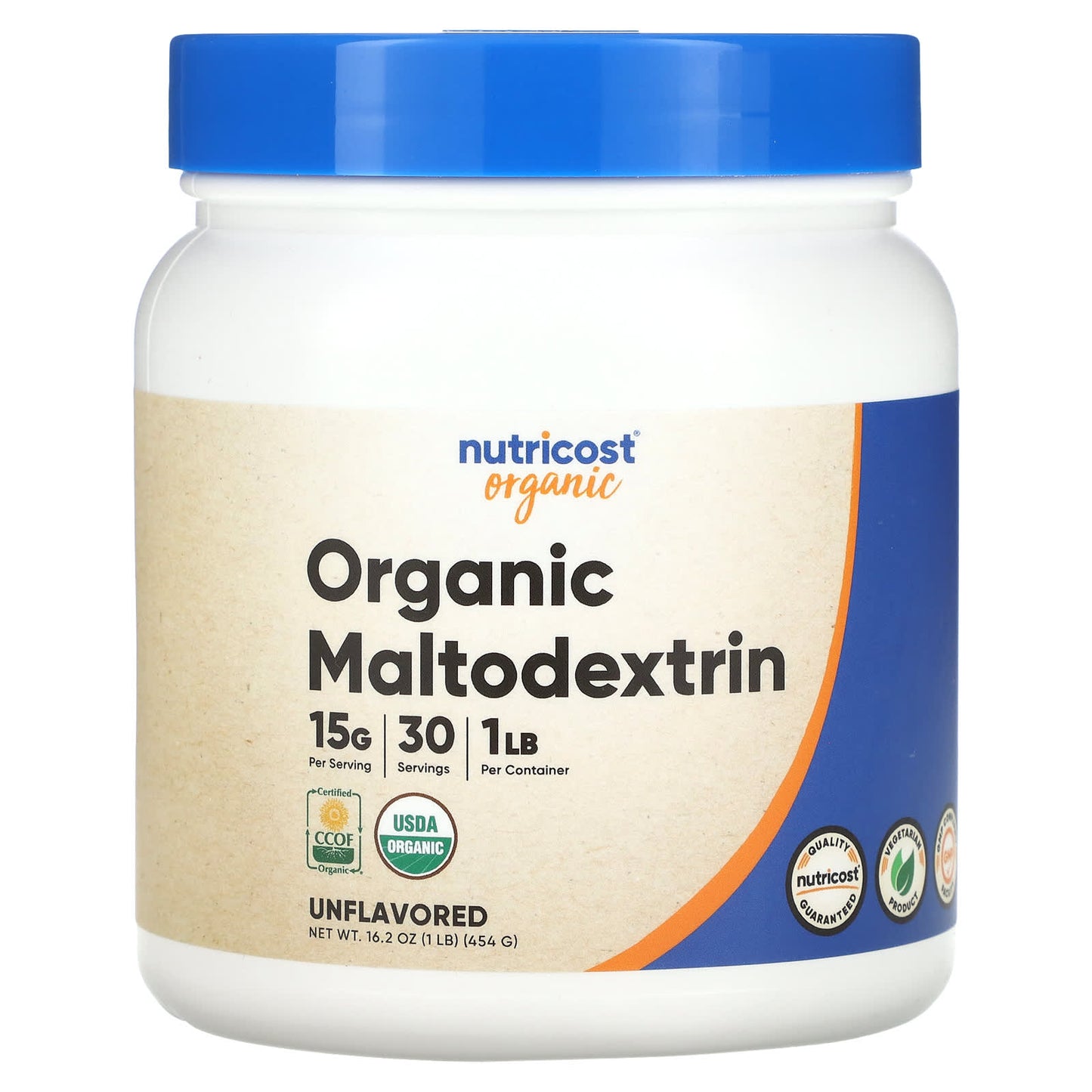 Nutricost, Organic Maltodextrin, Unflavored, 1 lb (454 g) - Image 1