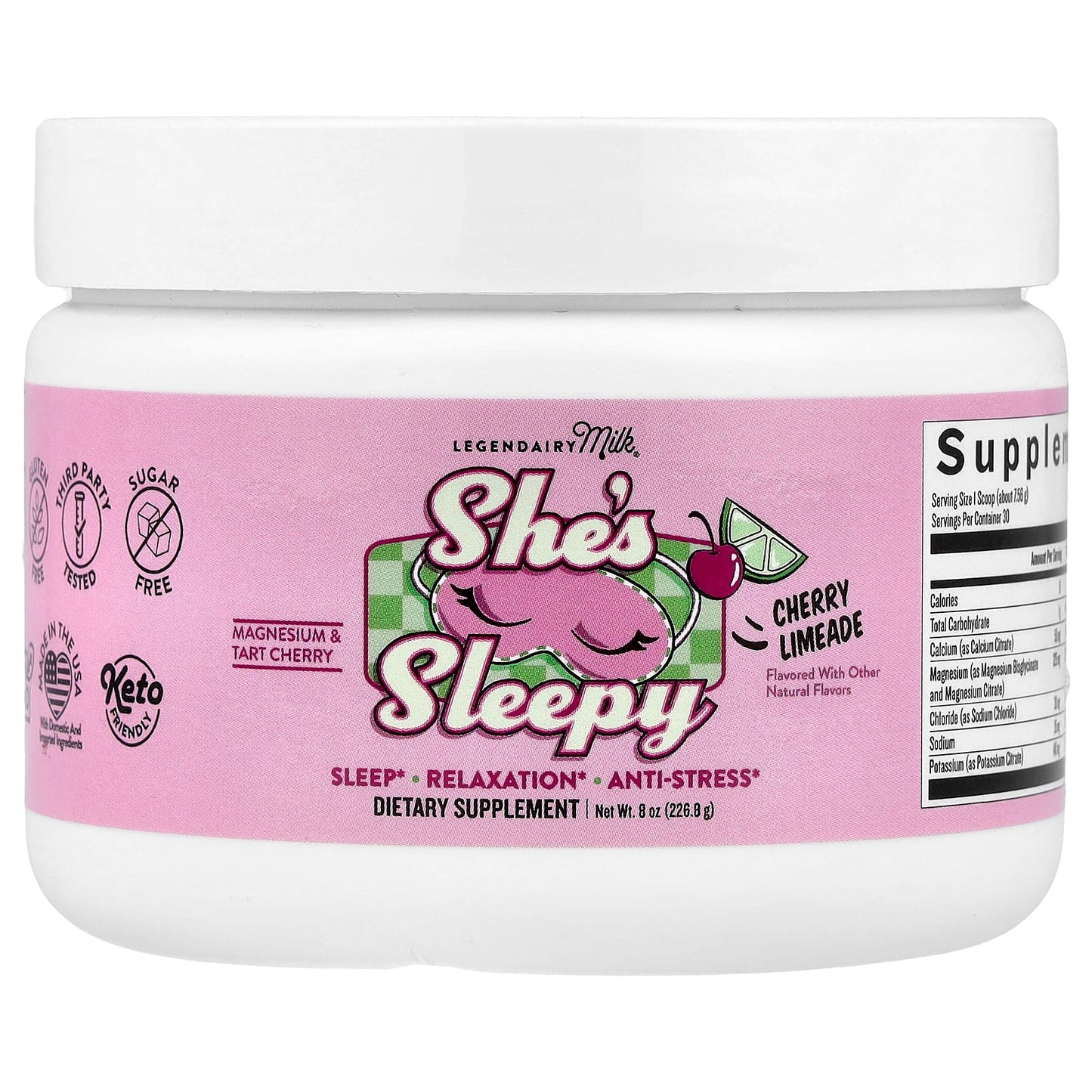 Legendairy Milk, She's Sleepy, Cherry Limeade, 8 oz (226.8 g) - Image 1