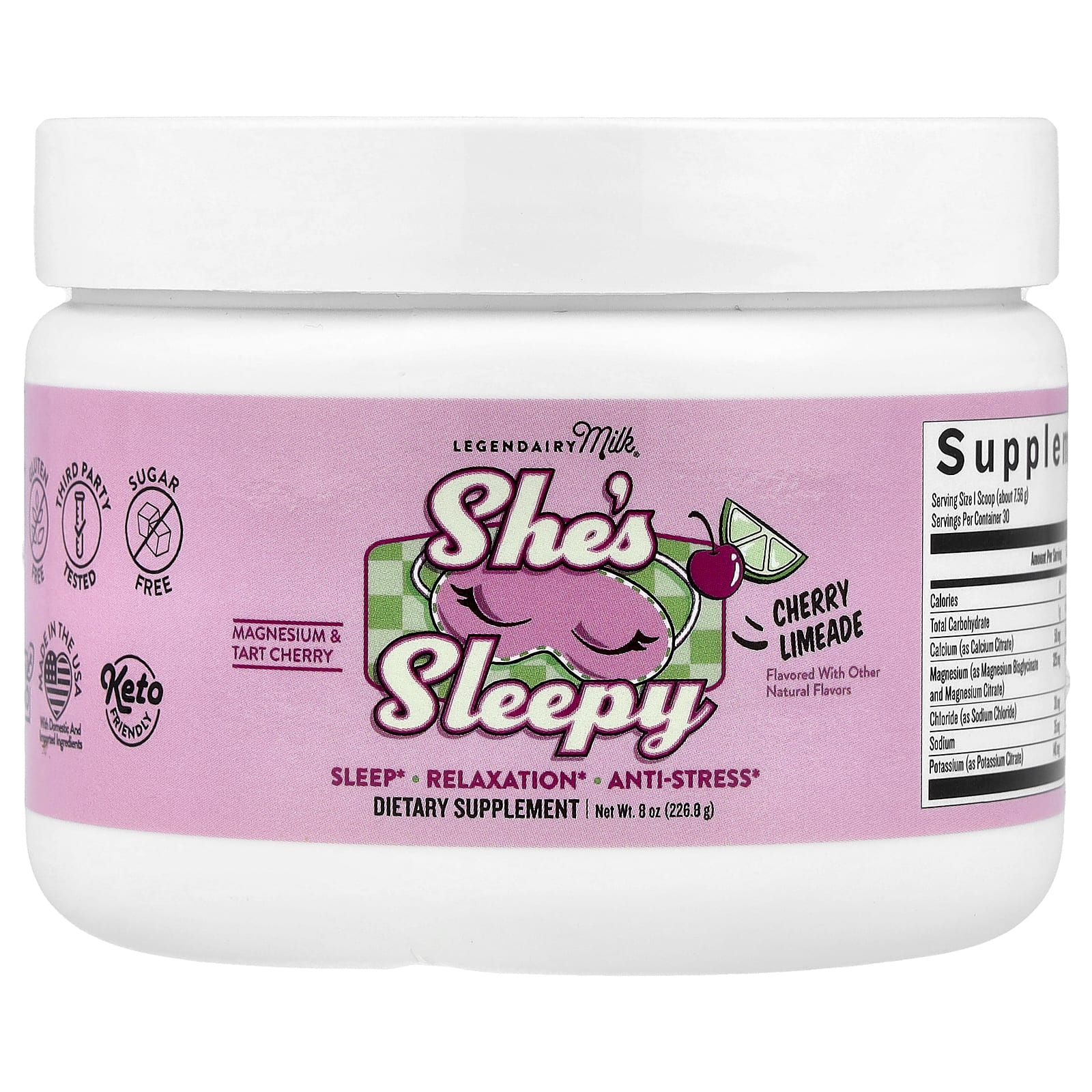 Legendairy Milk, She's Sleepy, Cherry Limeade, 8 oz (226.8 g) - Image 1