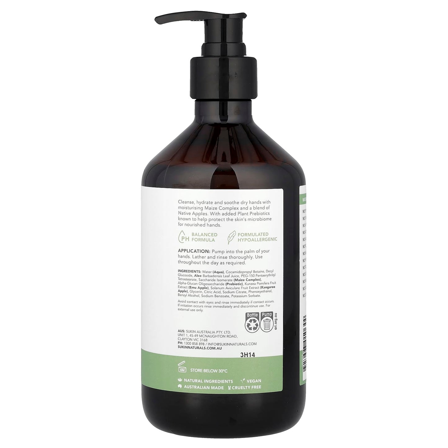 Sukin, Skin Relief, Hand Wash, Sensitive, Distressed Skin, Fragrance Free, 16.9 fl oz (500 ml) - Image 2