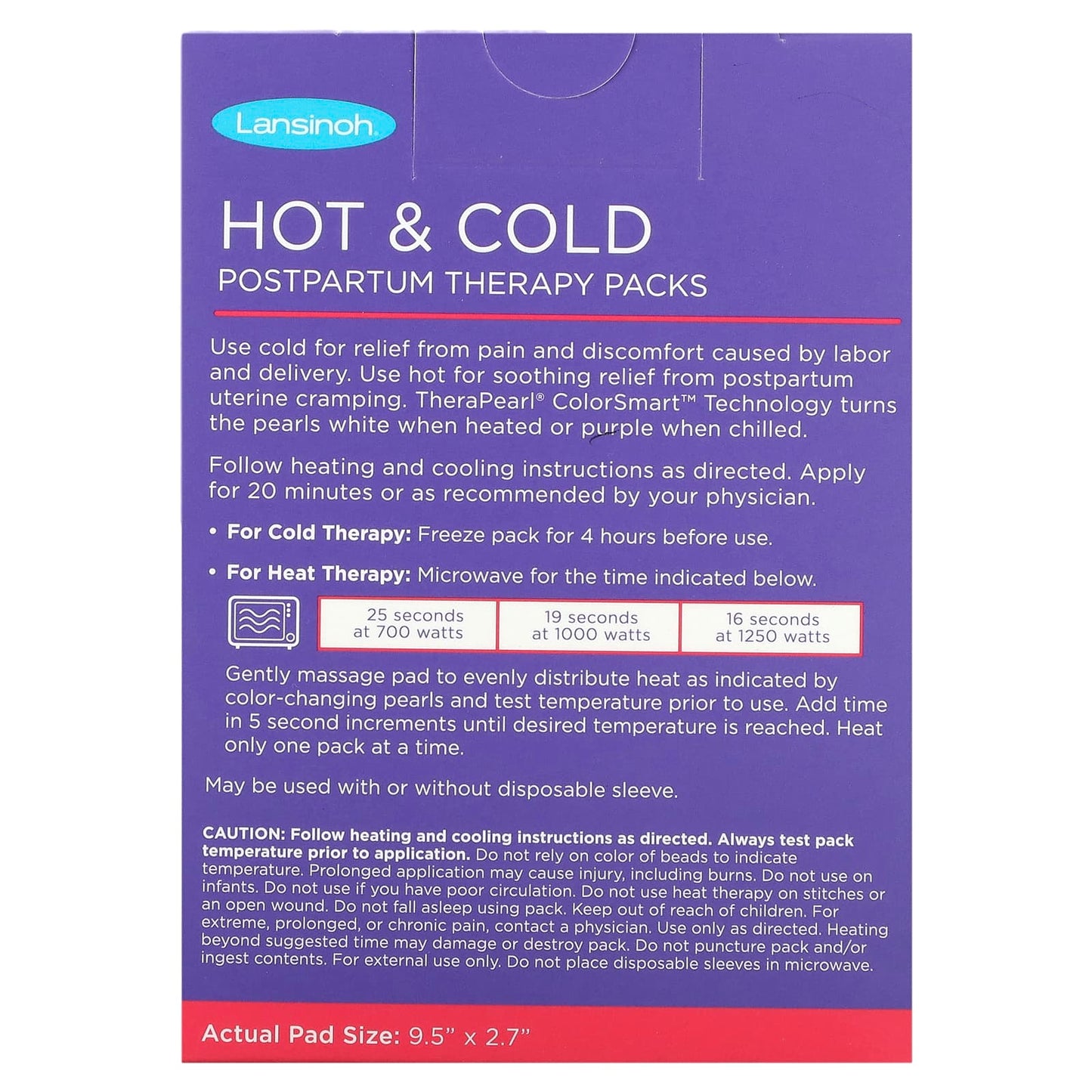 Lansinoh, Hot & Cold Postpartum Therapy Packs, 2 Reusable Packs & 12 Disposable Sleeves - Image 2