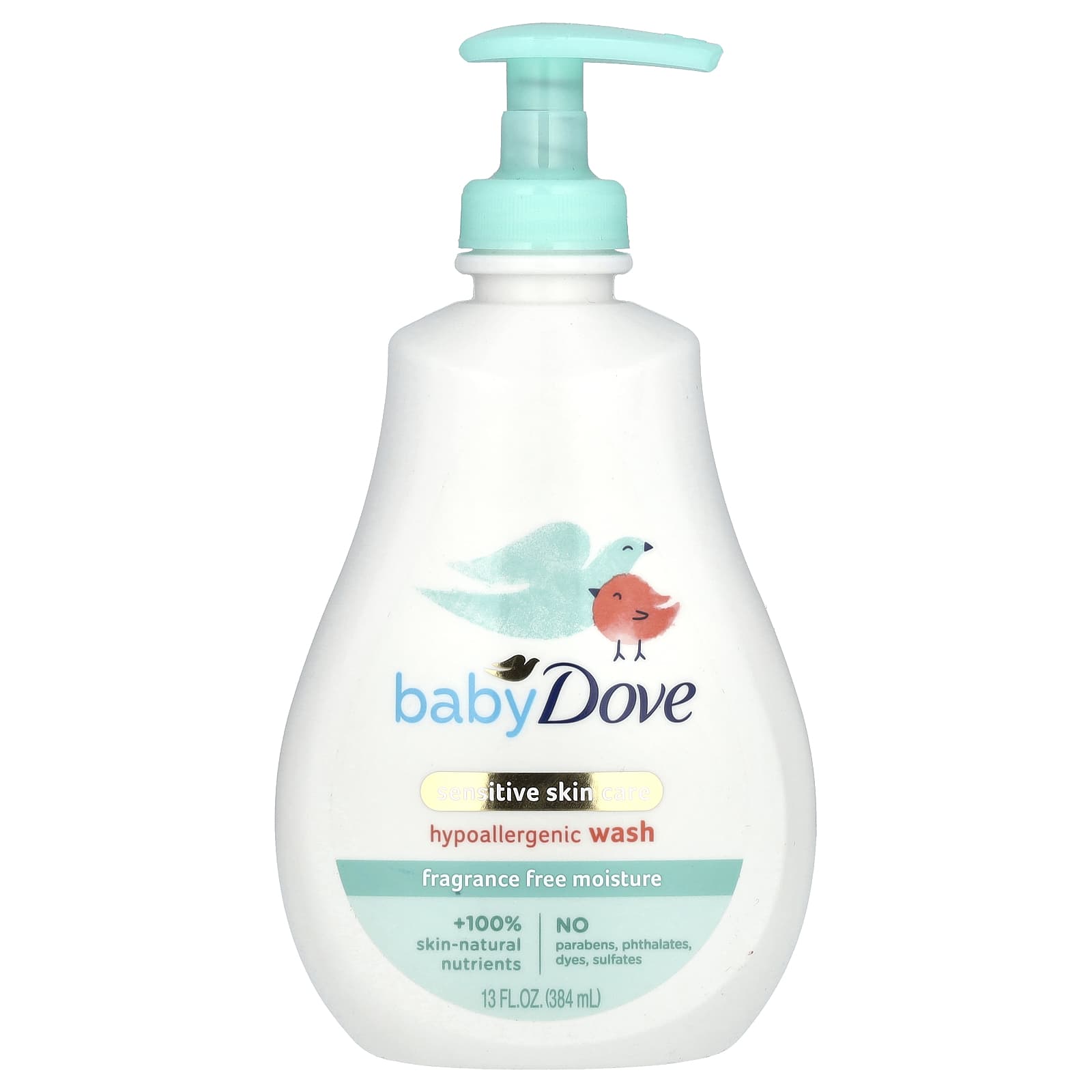 Dove Fragrance Free Baby Wash for Sensitive Skin 13 fl oz - Image 1