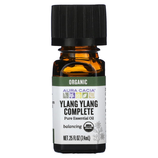 Aura Cacia Organic Ylang Ylang Essential Oil for Relaxation & Balance - Image 1