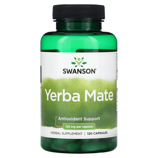 Swanson, Yerba Mate, 125 mg, 120 Capsules - Image 1