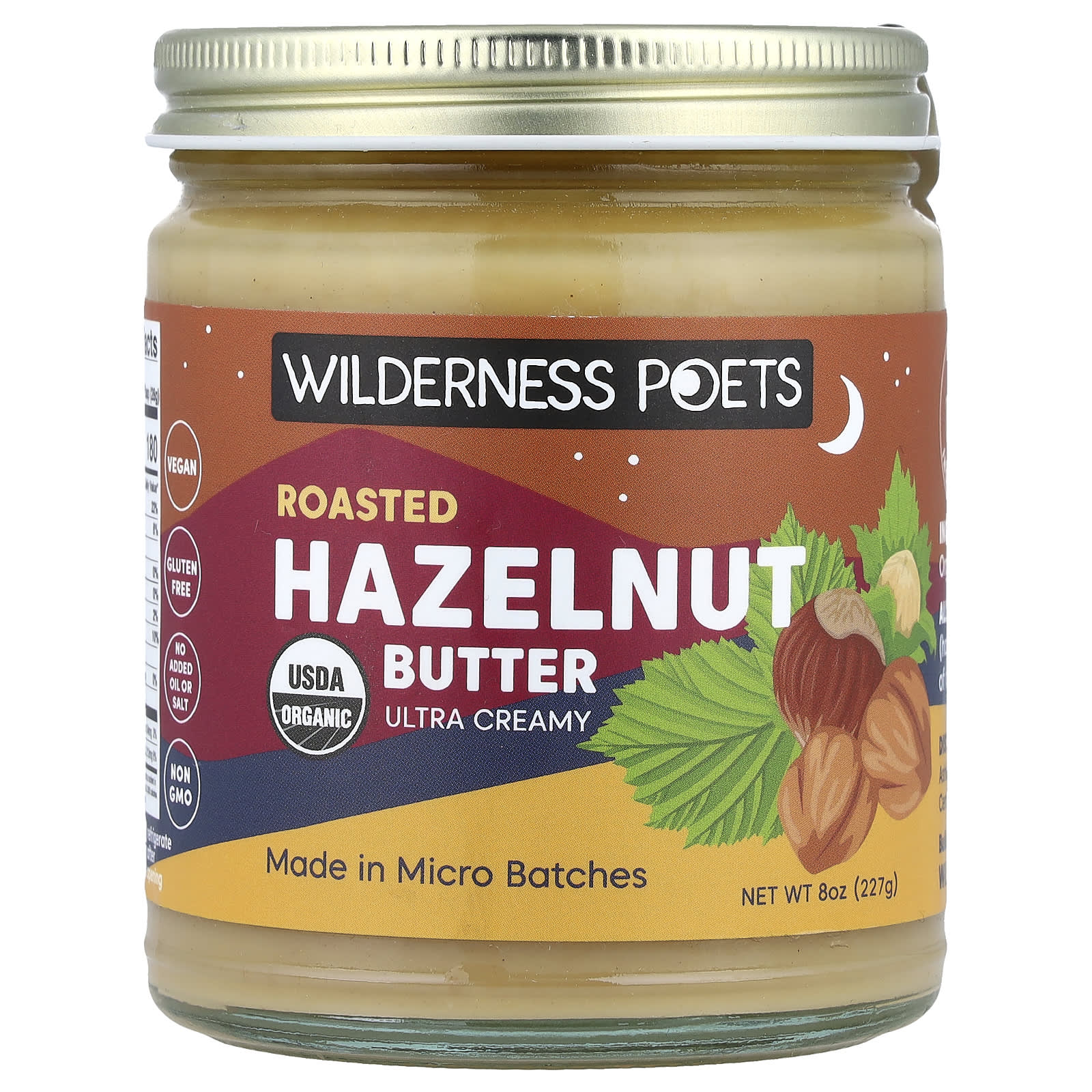 Wilderness Poets, Roasted Hazelnut Butter, Ultra Creamy, 8 oz (227 g) - Image 1