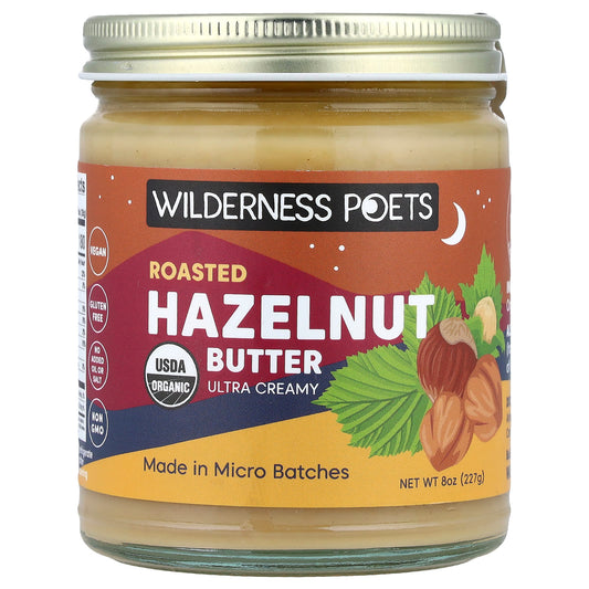 Wilderness Poets, Roasted Hazelnut Butter, Ultra Creamy, 8 oz (227 g) - Image 1