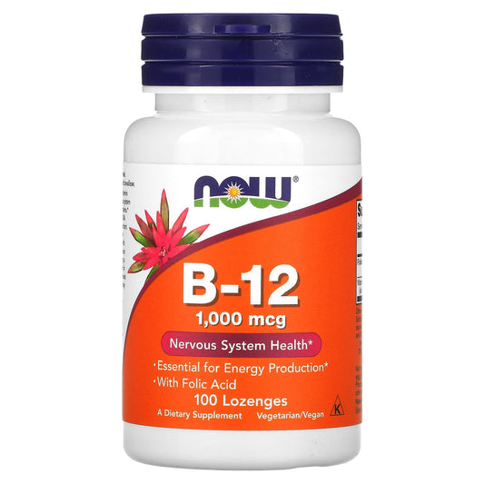 NOW Foods, B-12, 100 Lozenges - Image 1