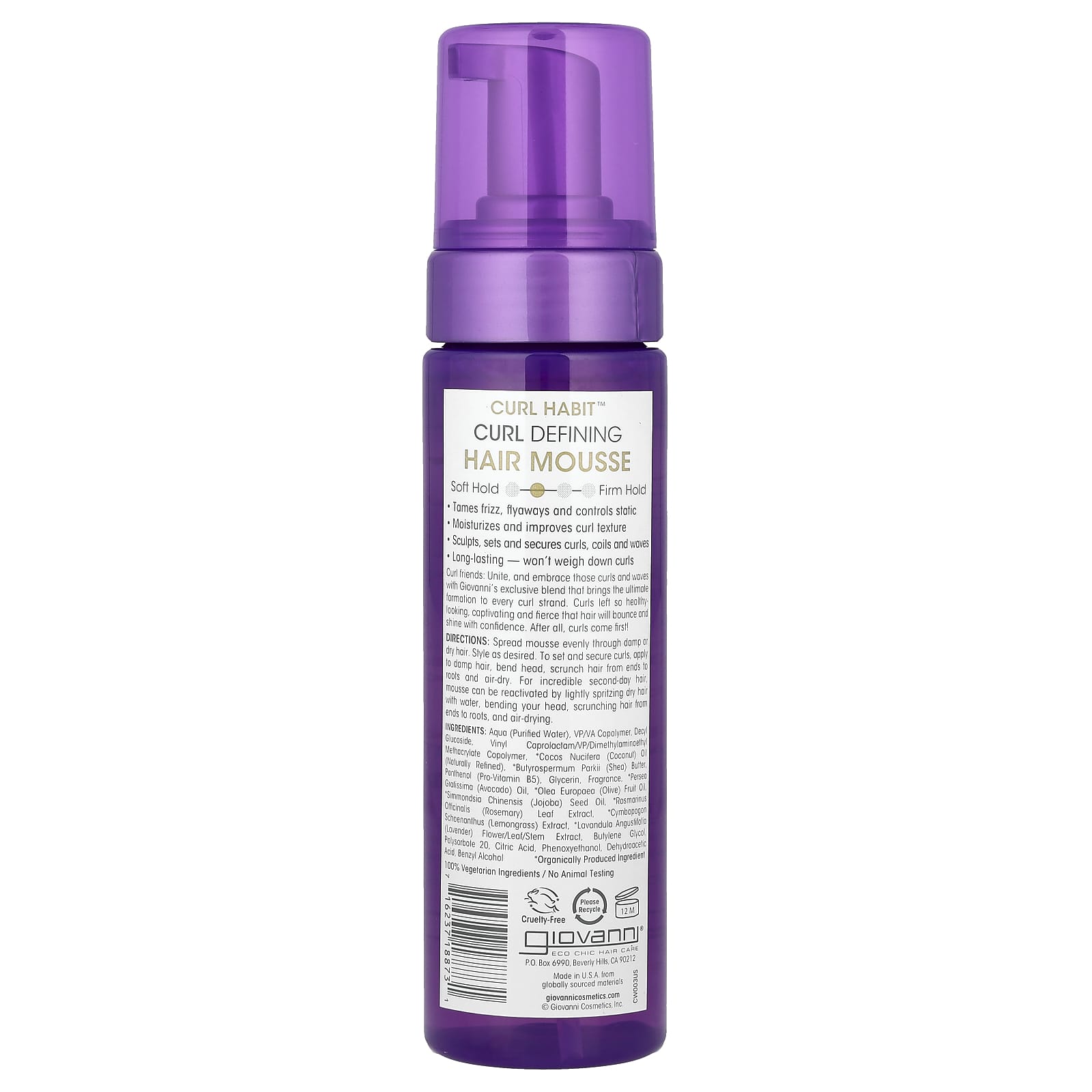 Giovanni Curl Habit Defining Hair Mousse for All Curl Types - Image 2