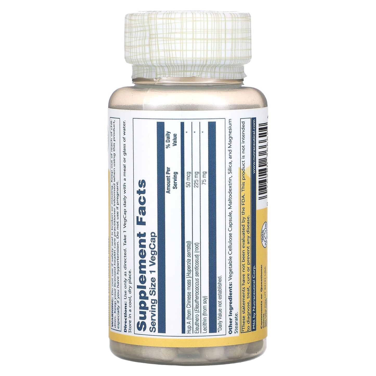 Solaray, Huperzine A with Eleuthero, 60 VegCaps - Image 2