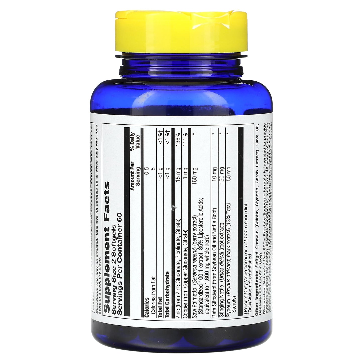 Nature's Life, 800+ Prostate Support, 120 Softgels - Image 2