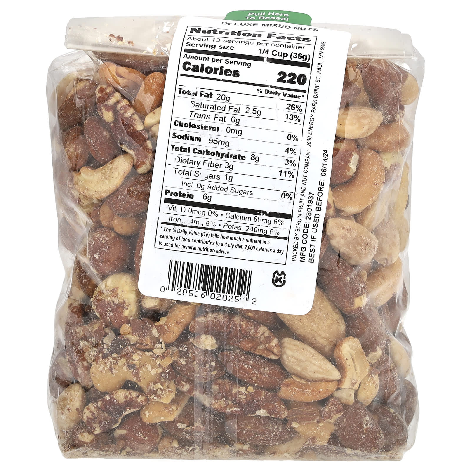 Deluxe Mixed Nuts by Bergin Fruit and Nut Company, 16 oz - Image 2
