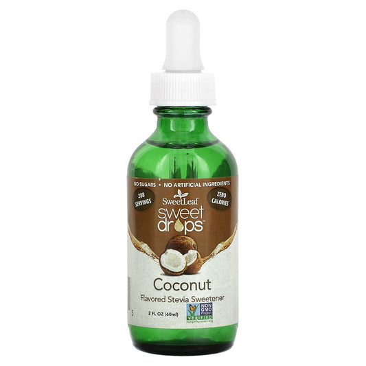 SweetLeaf Stevia, Sweet Drops, Coconut, 2 fl oz (60 ml) - Image 1
