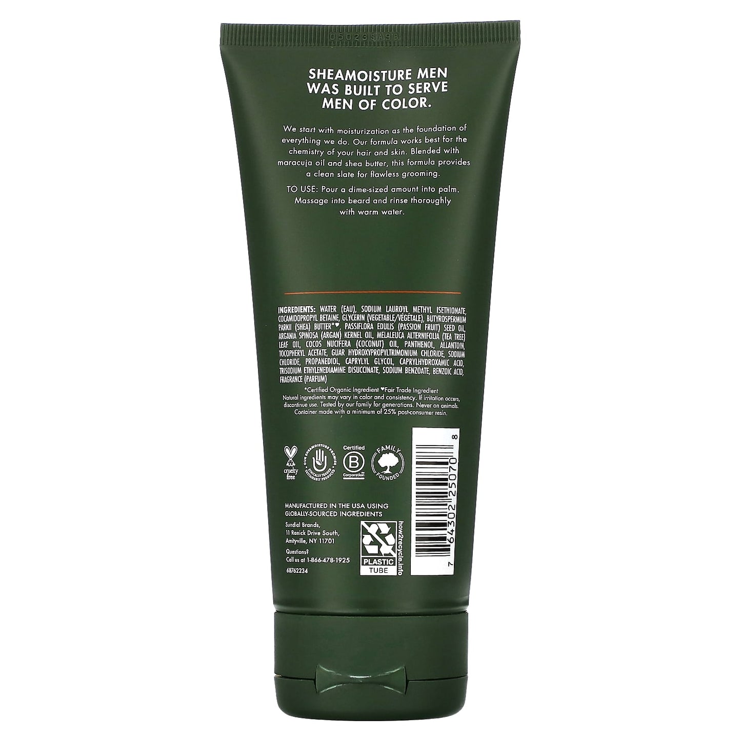SheaMoisture, Men, Beard Wash, Maracuja Oil & Shea Butter, 6 fl oz (177 ml) - Image 2