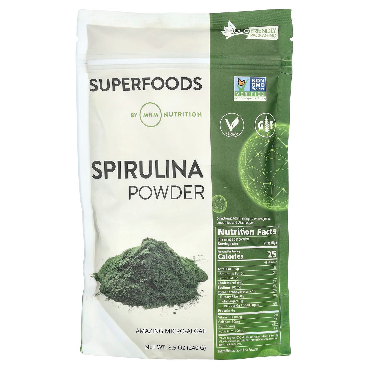 MRM Nutrition, Spirulina Powder, 8.5 oz (240 g) - Image 1