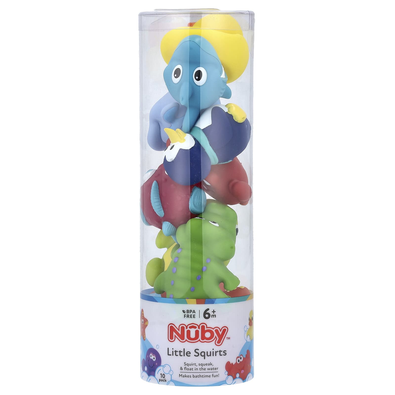 Nuby, Little Squirts, 6+ Months, 10 Pack - Image 1