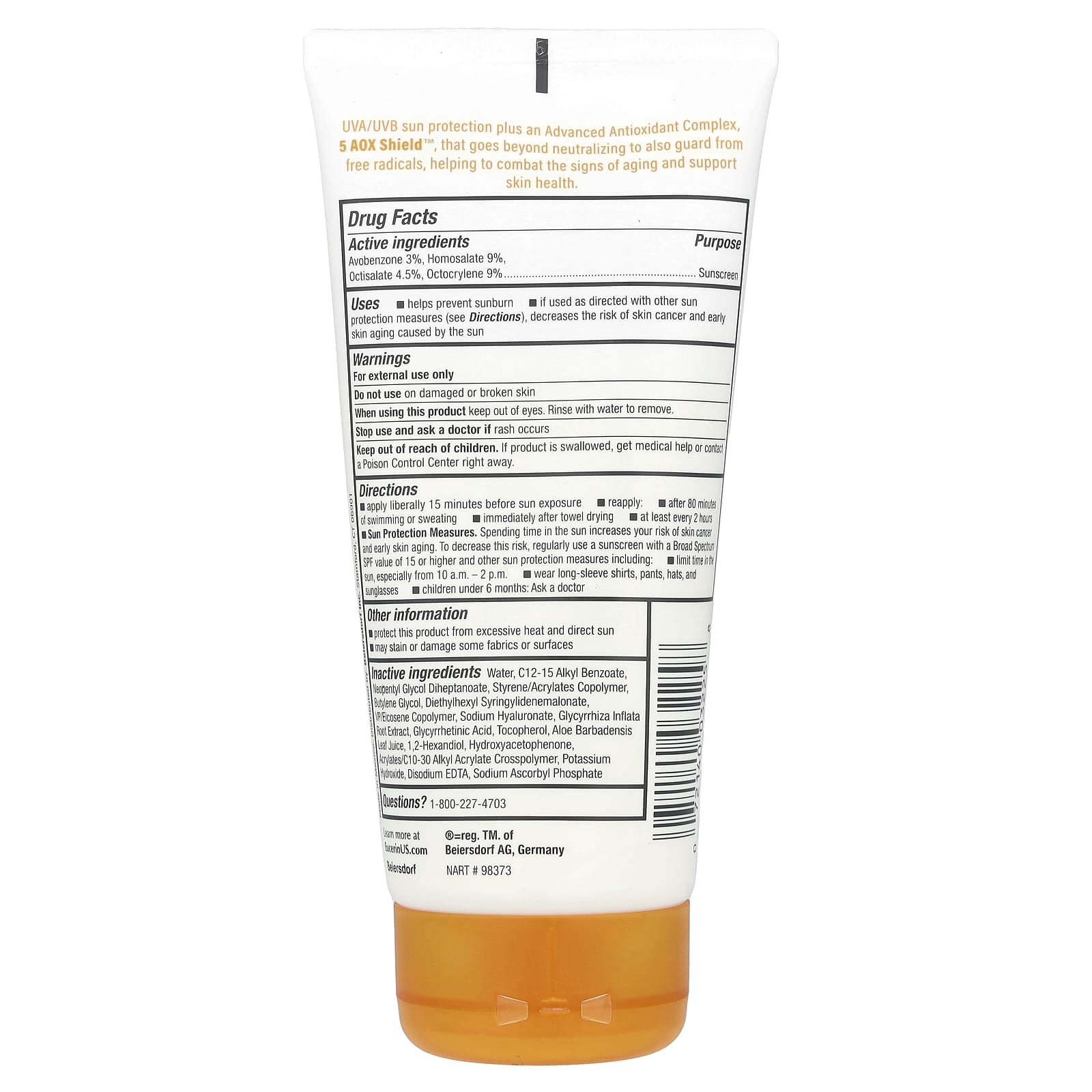 Eucerin Advanced Hydration Lightweight Sunscreen Lotion SPF 50 Fragrance Free - Image 2