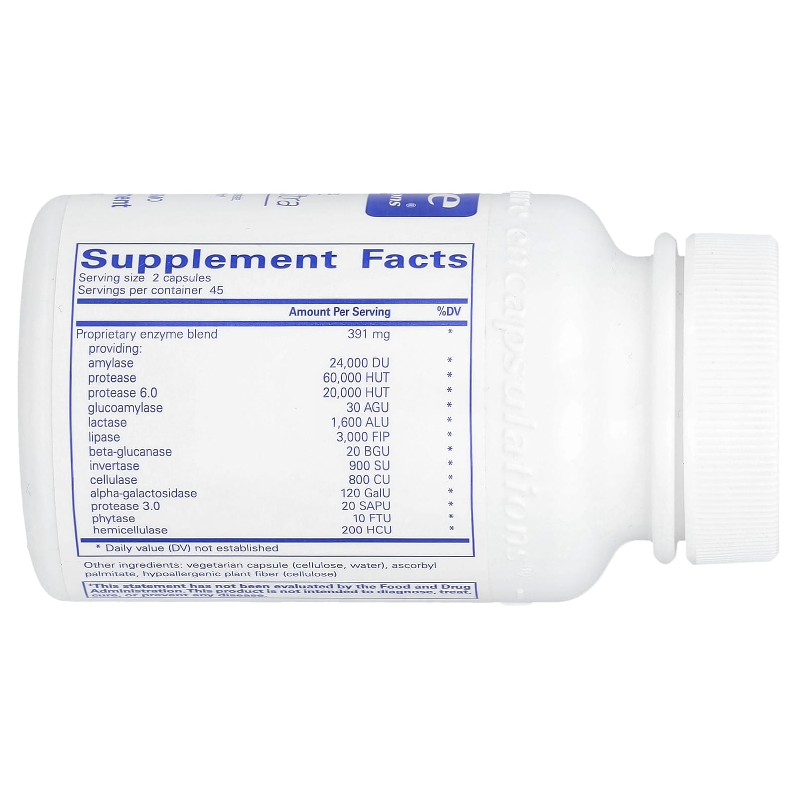 Pure Encapsulations, Digestive Enzymes Ultra, 90 Capsules - Image 2