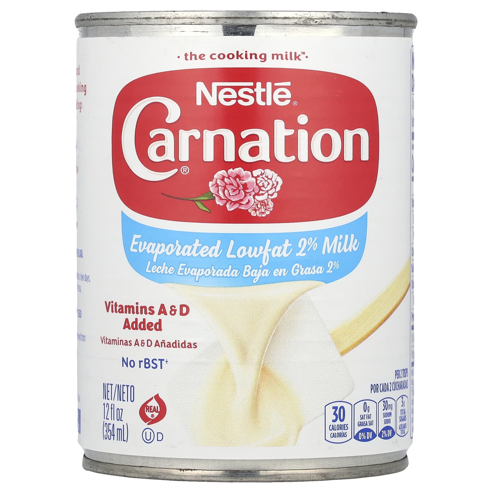 Carnation Evaporated Lowfat 2% Milk, 12 fl oz (354 ml) for Rich Recipes - Image 1
