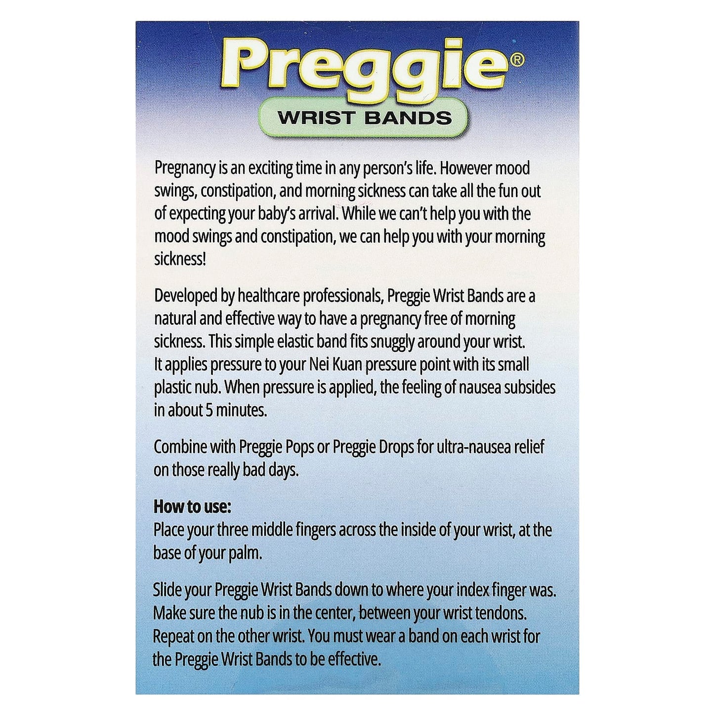 Preggie, Wrist Bands, Blue, 4 Wrist Bands - Image 2
