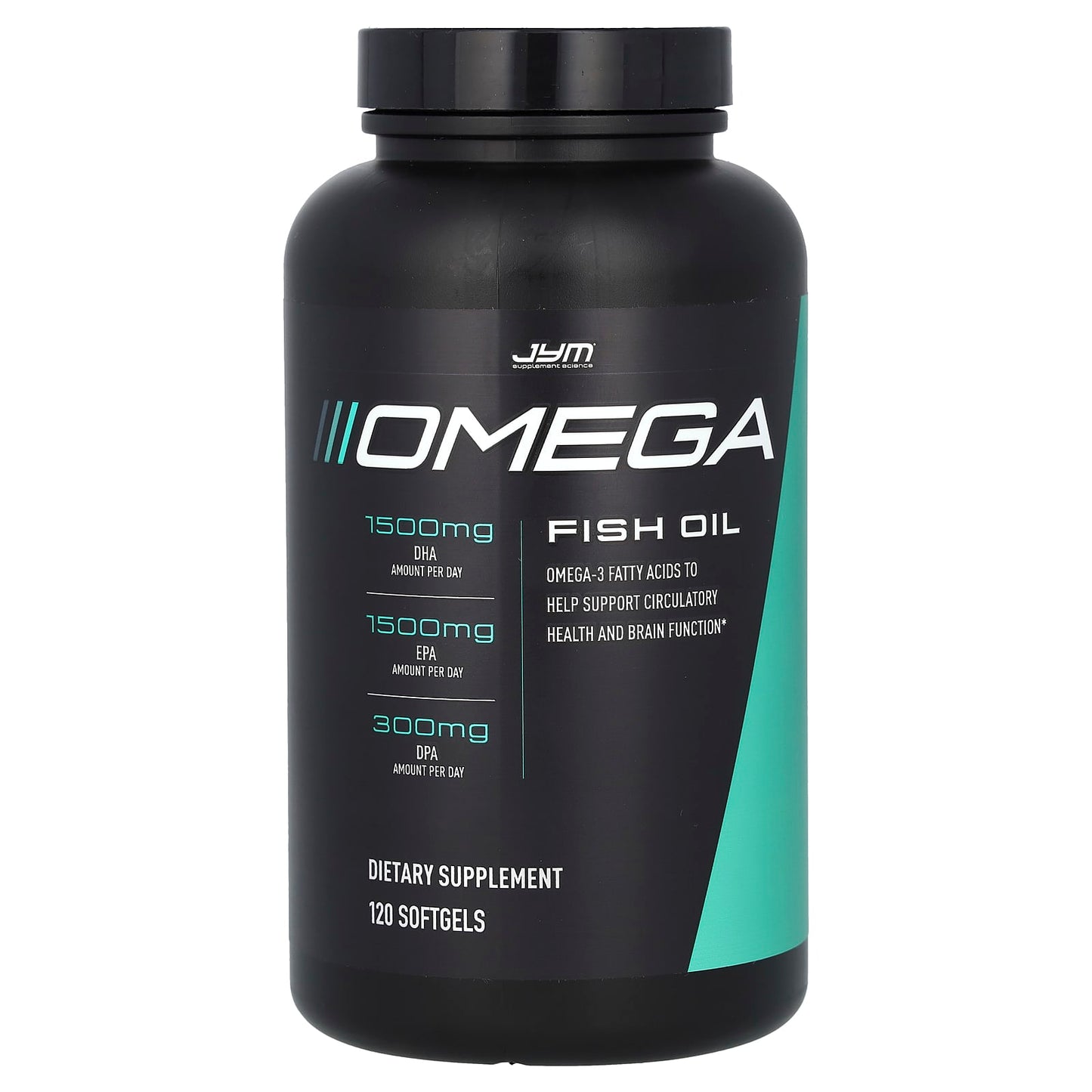 Support Heart Health with Omega-3 Rich JYM Omega Fish Oil (120 Softgels) - Image 1