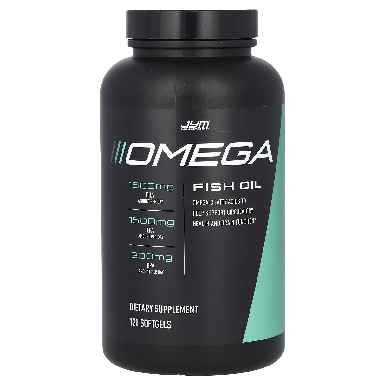 Support Heart Health with Omega-3 Rich JYM Omega Fish Oil (120 Softgels) - Image 1