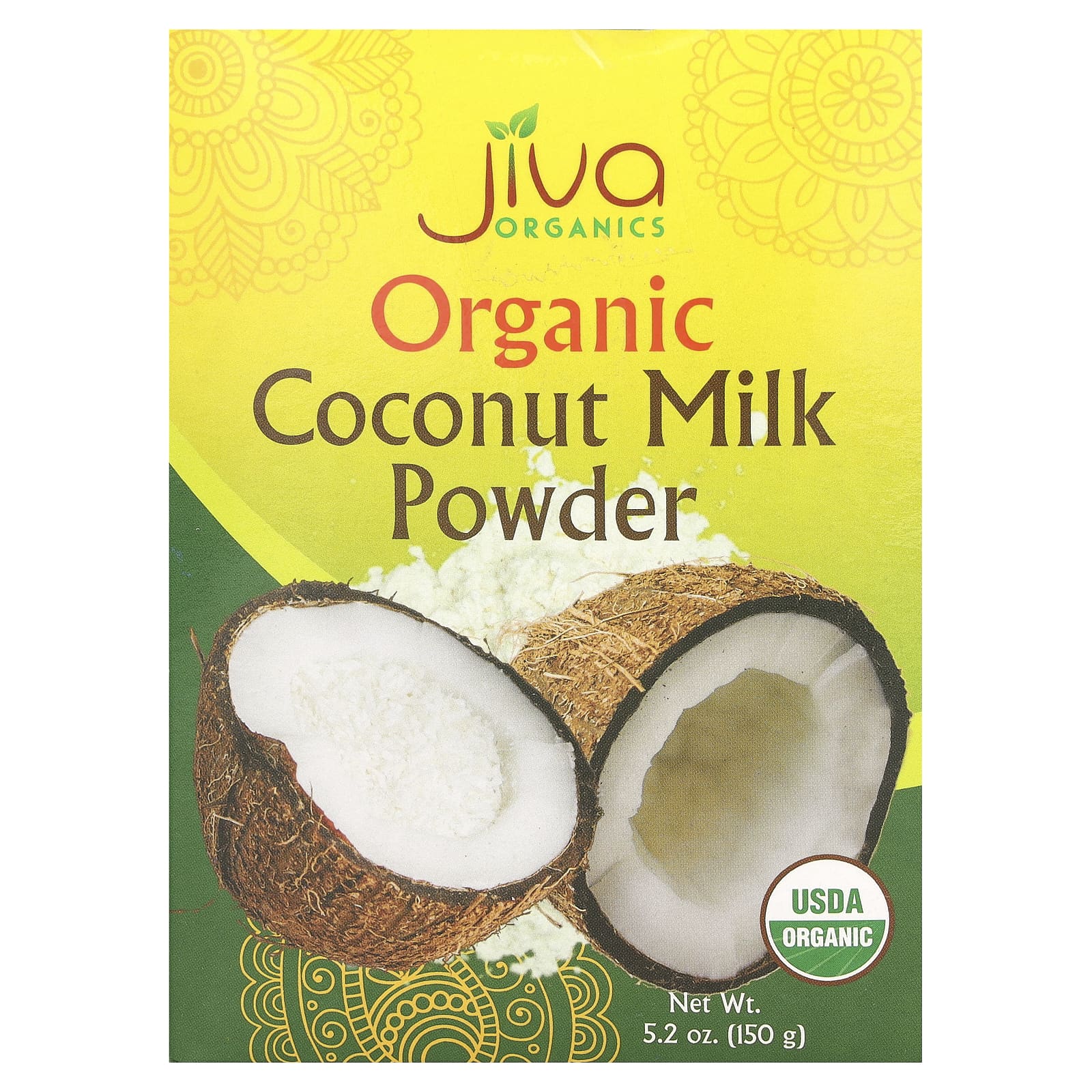 Organic Coconut Milk Powder by Jiva Organics, Non-Dairy Creamer Substitute - Image 1