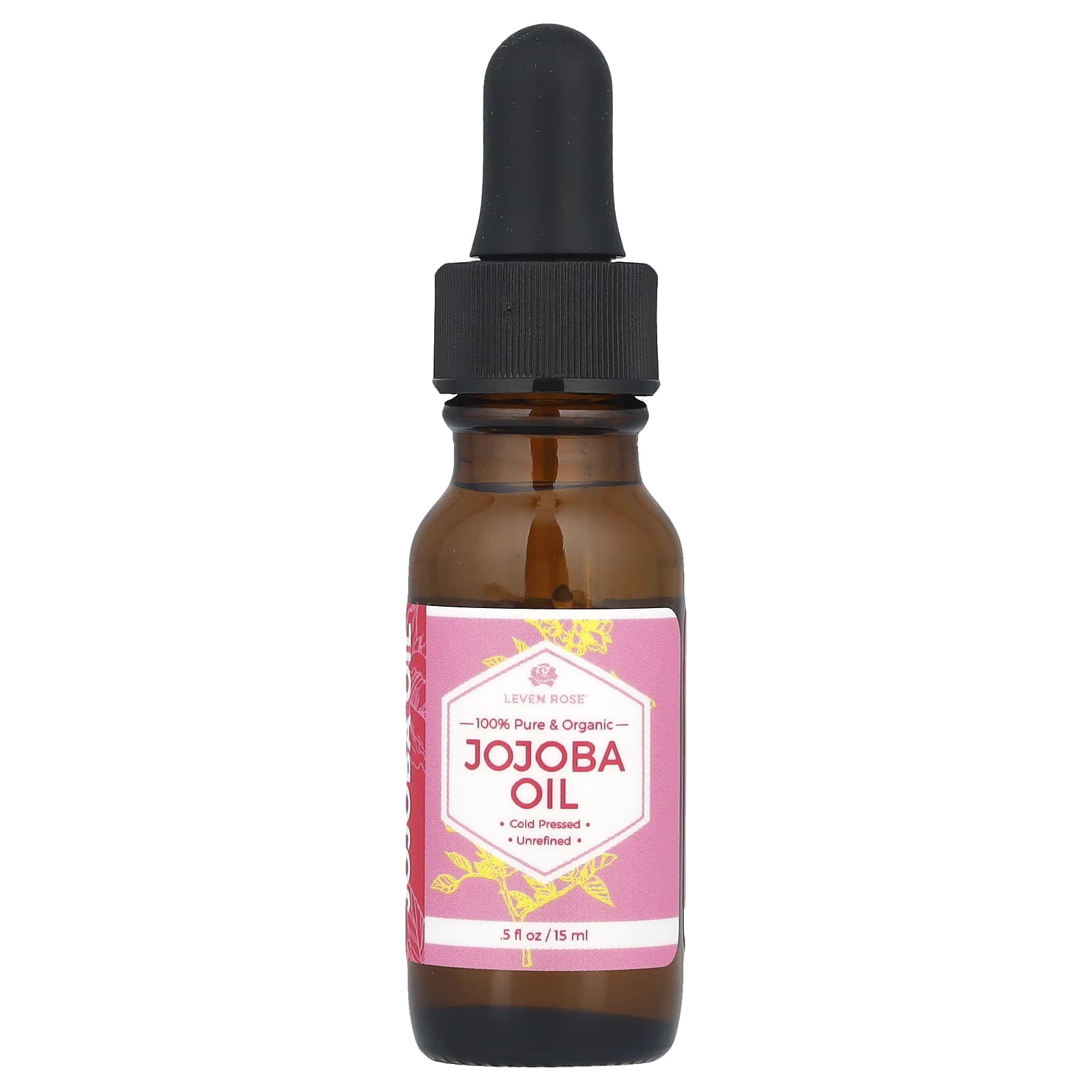 Leven Rose, 100% Pure & Organic Jojoba Oil, 0.5 fl oz (15 ml) - Image 1