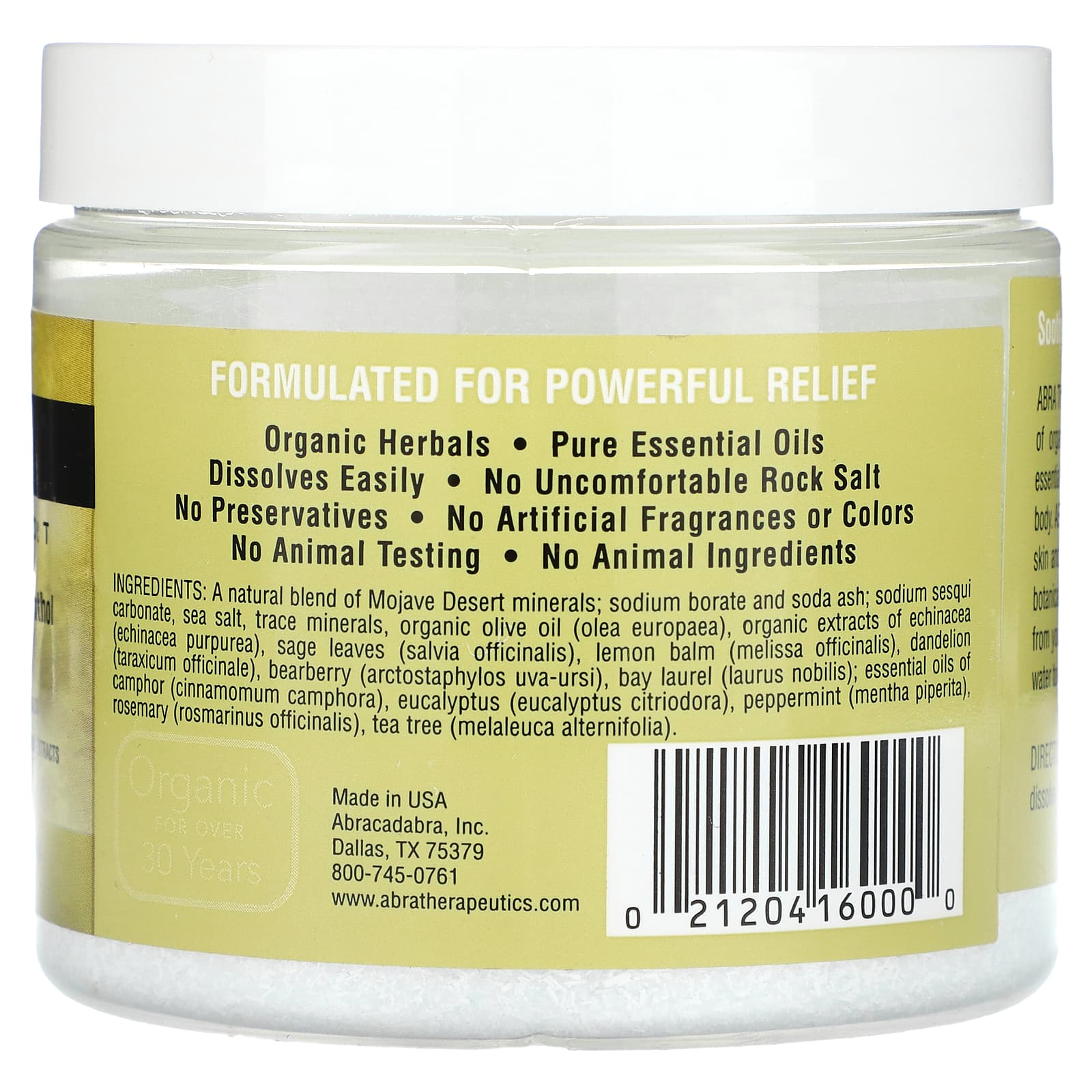 Relax with Abra Therapeutics Camphor & Menthol Cold & Flu Bath, 17 oz - Image 2