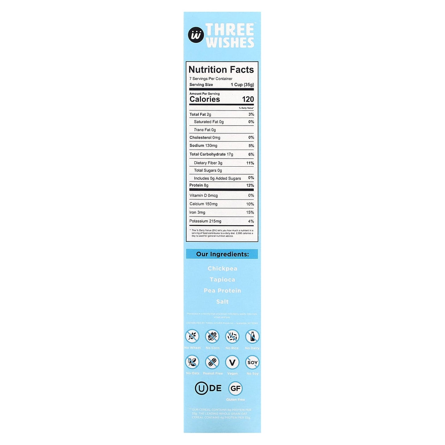 Three Wishes, Grain Free Cereal, Unsweetened, 8.6 oz (245 g) - Image 2