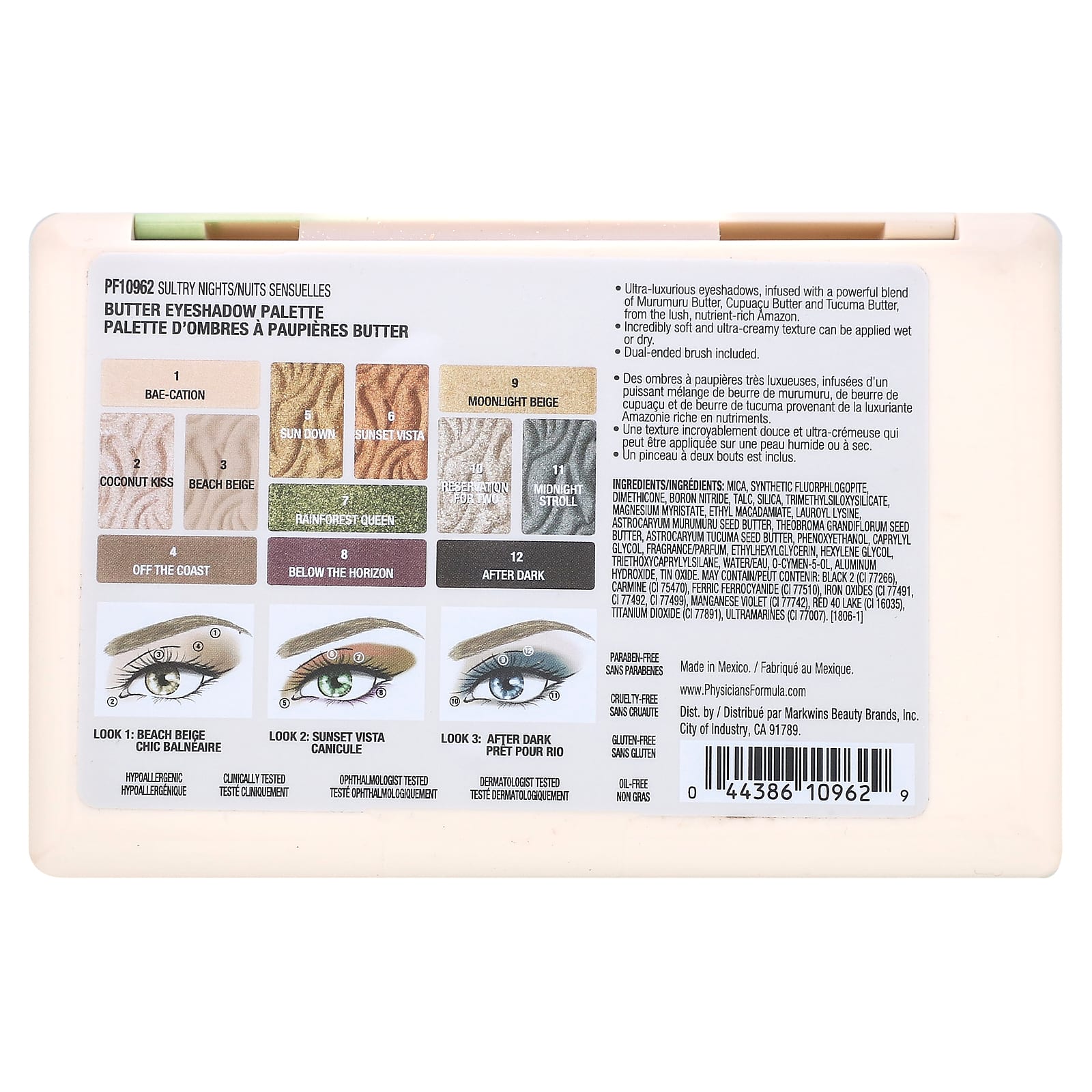 Physicians Formula, Butter Eyeshadow Palette, PF10962 Sultry Nights, 0.55 oz (15.6 g) - Image 2