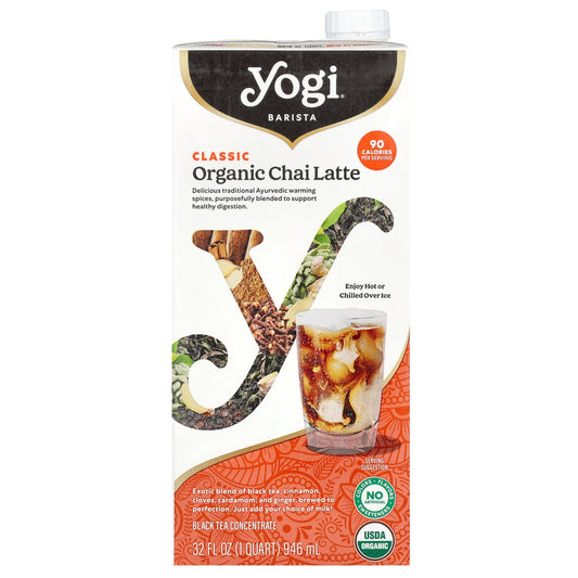 Yogi Tea, Barista, Organic Chai Latte, Black Tea Concentrate, Classic, 32 fl oz (946 ml) - Image 1