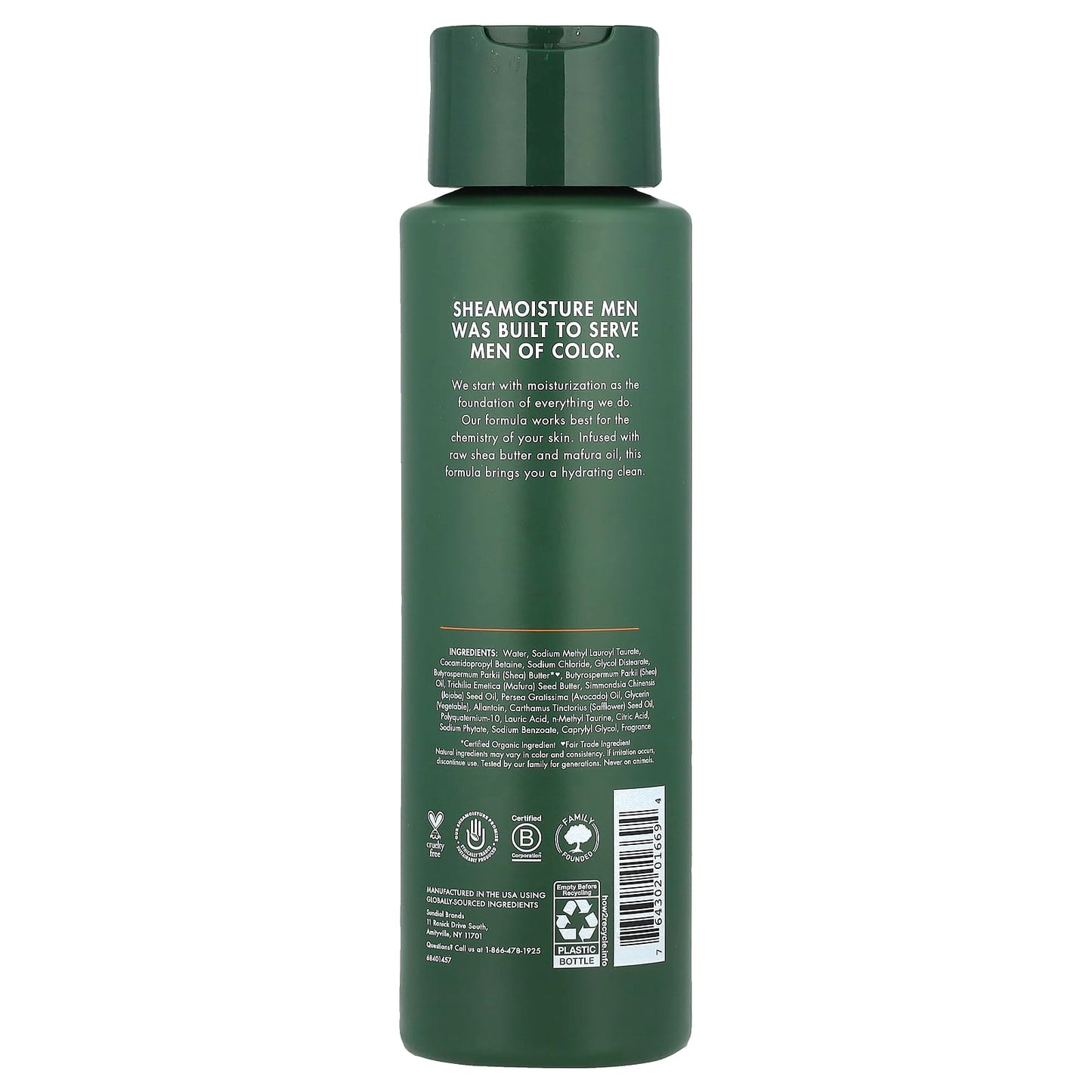 SheaMoisture, Men, Moisturizing Body Wash, Raw Shea Butter & Mafura Oil, 15 fl oz (444 ml) - Image 2
