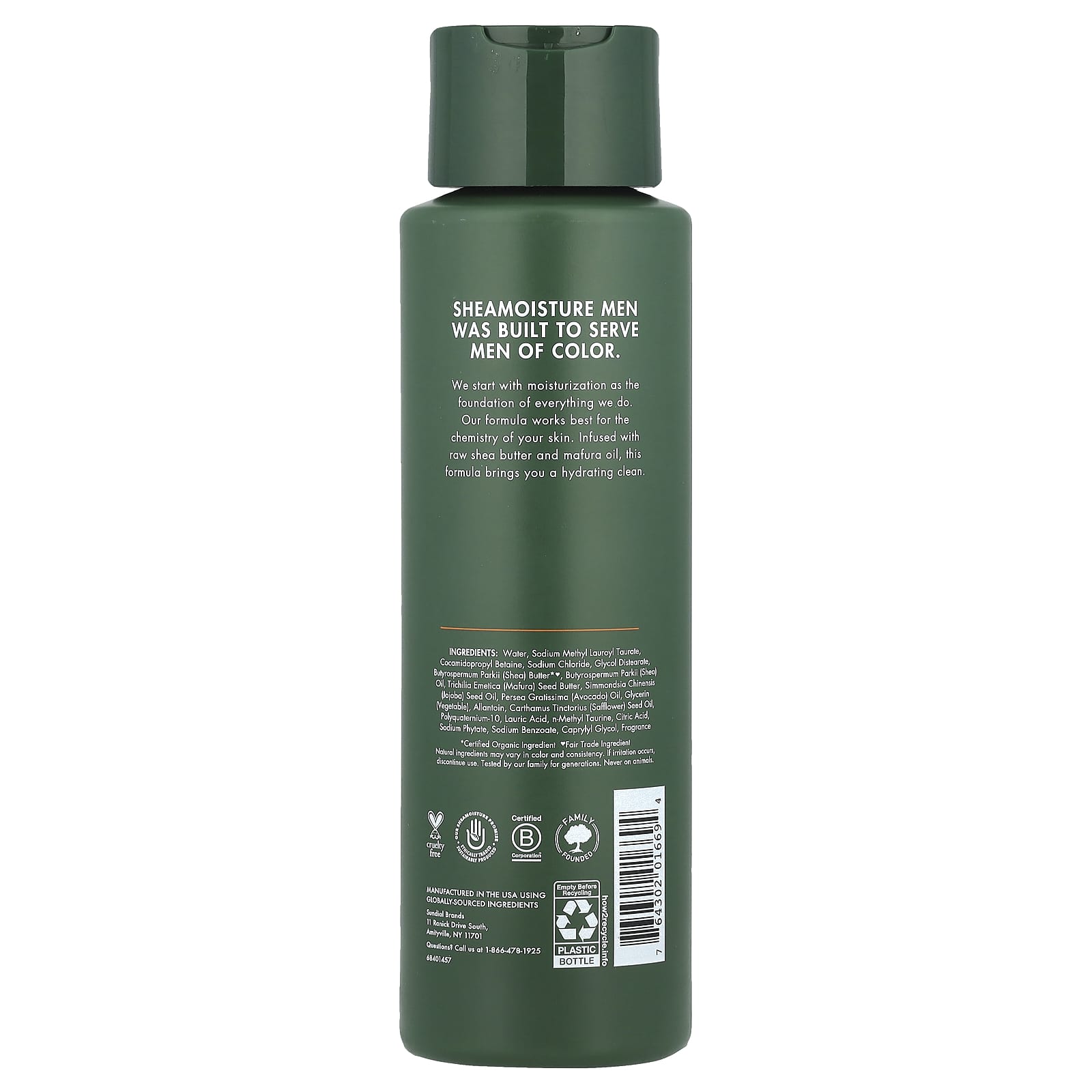 SheaMoisture, Men, Moisturizing Body Wash, Raw Shea Butter & Mafura Oil, 15 fl oz (444 ml) - Image 2