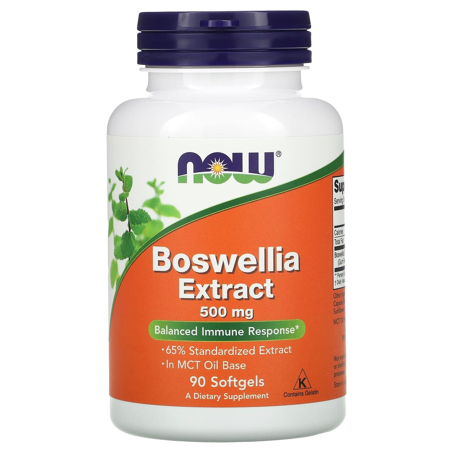 NOW Foods, Boswellia Extract, 500 mg, 90 Softgels - Image 1