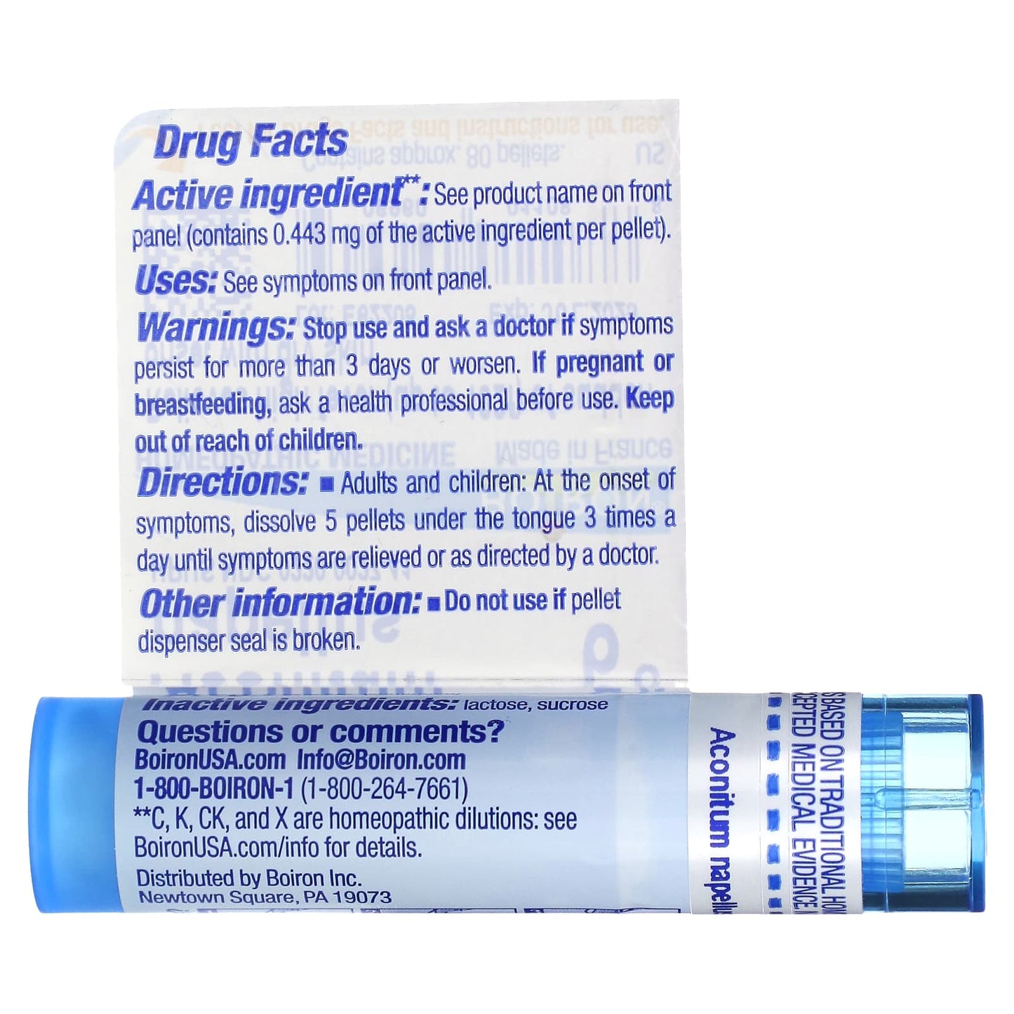 Boiron Aconitum Napellus Fever Relief Homeopathic Pellets, 80 Count - Image 2