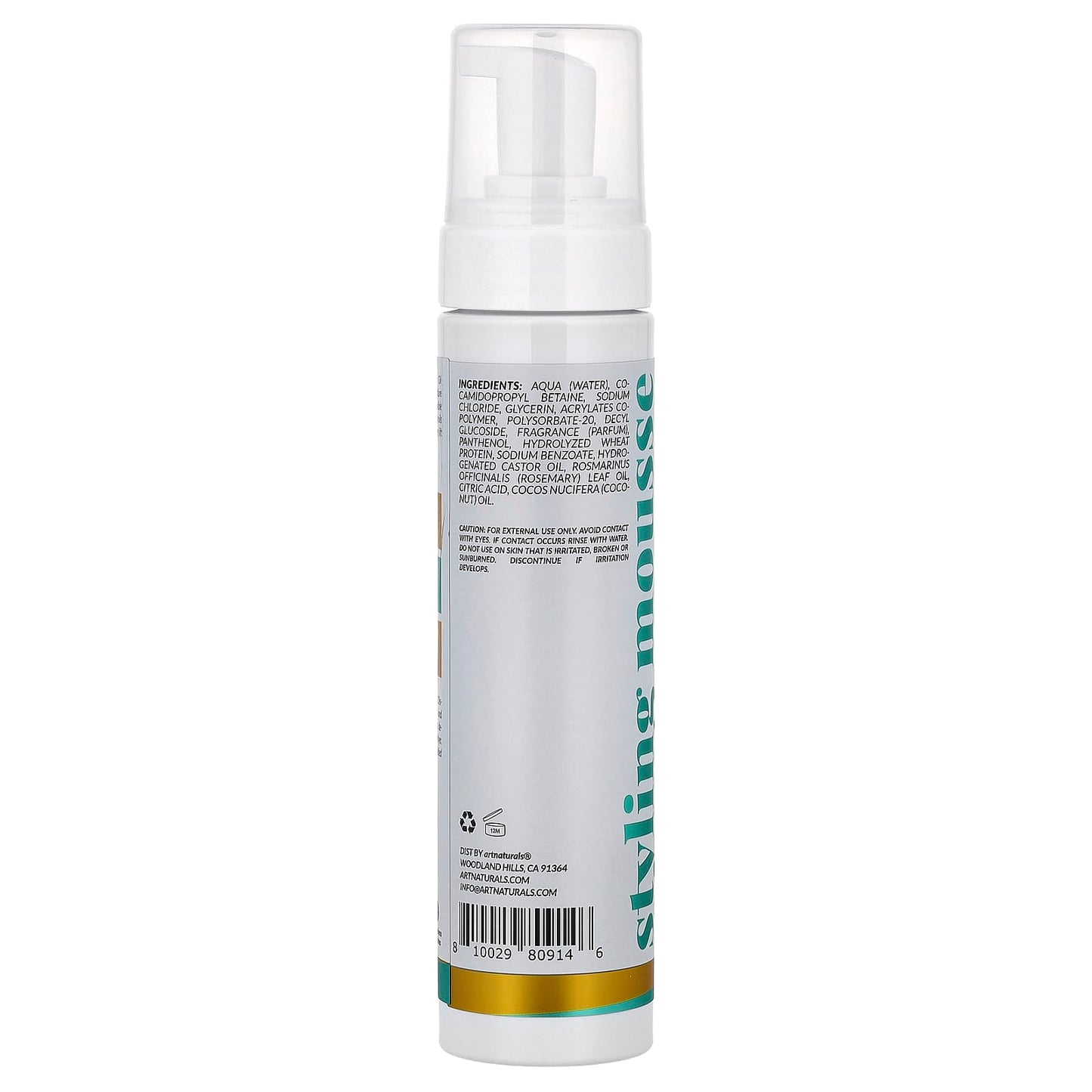 Rosemary & Castor Oil Styling Mousse for All Hair Types - Nourishing Hold - Image 2