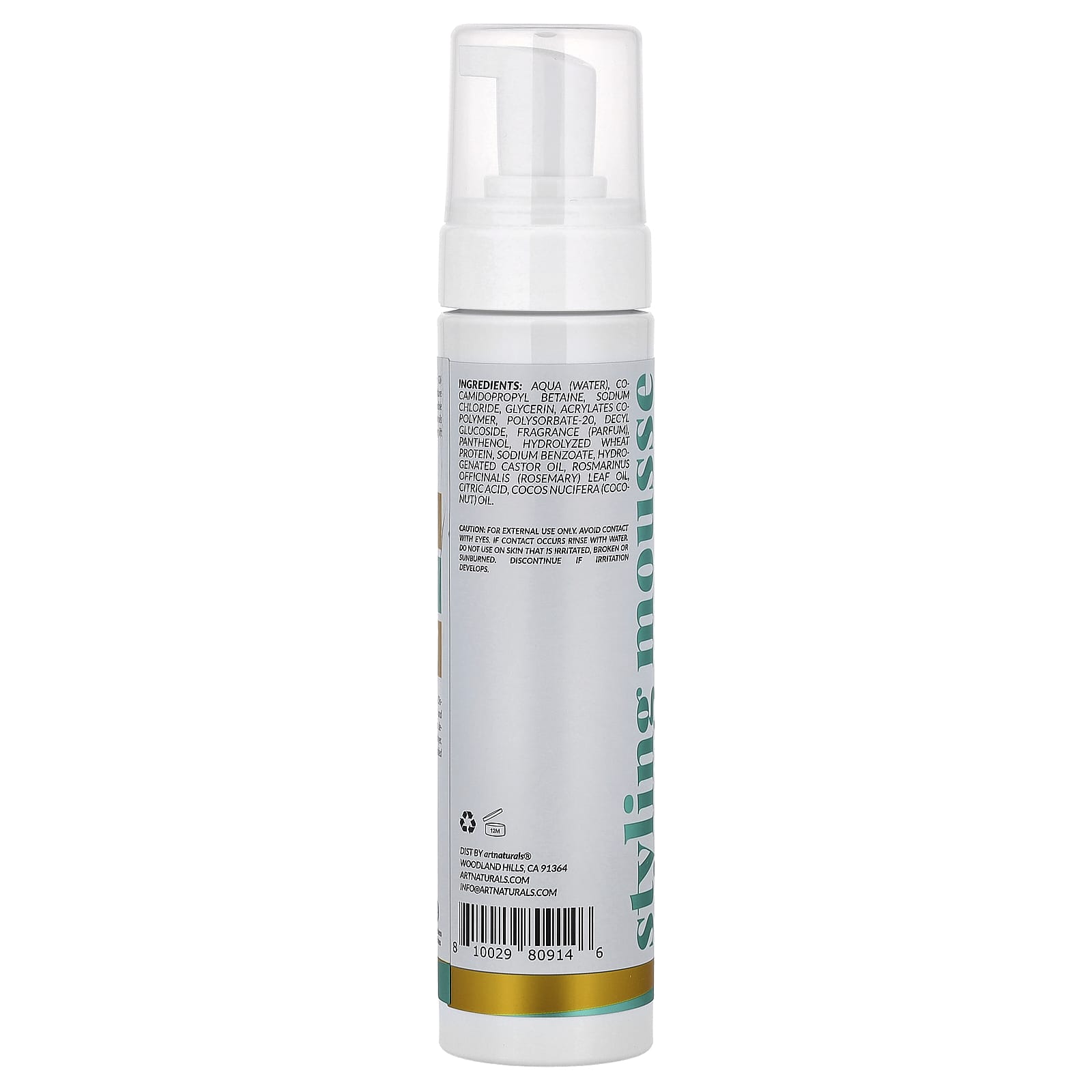 Rosemary & Castor Oil Styling Mousse for All Hair Types - Nourishing Hold - Image 2