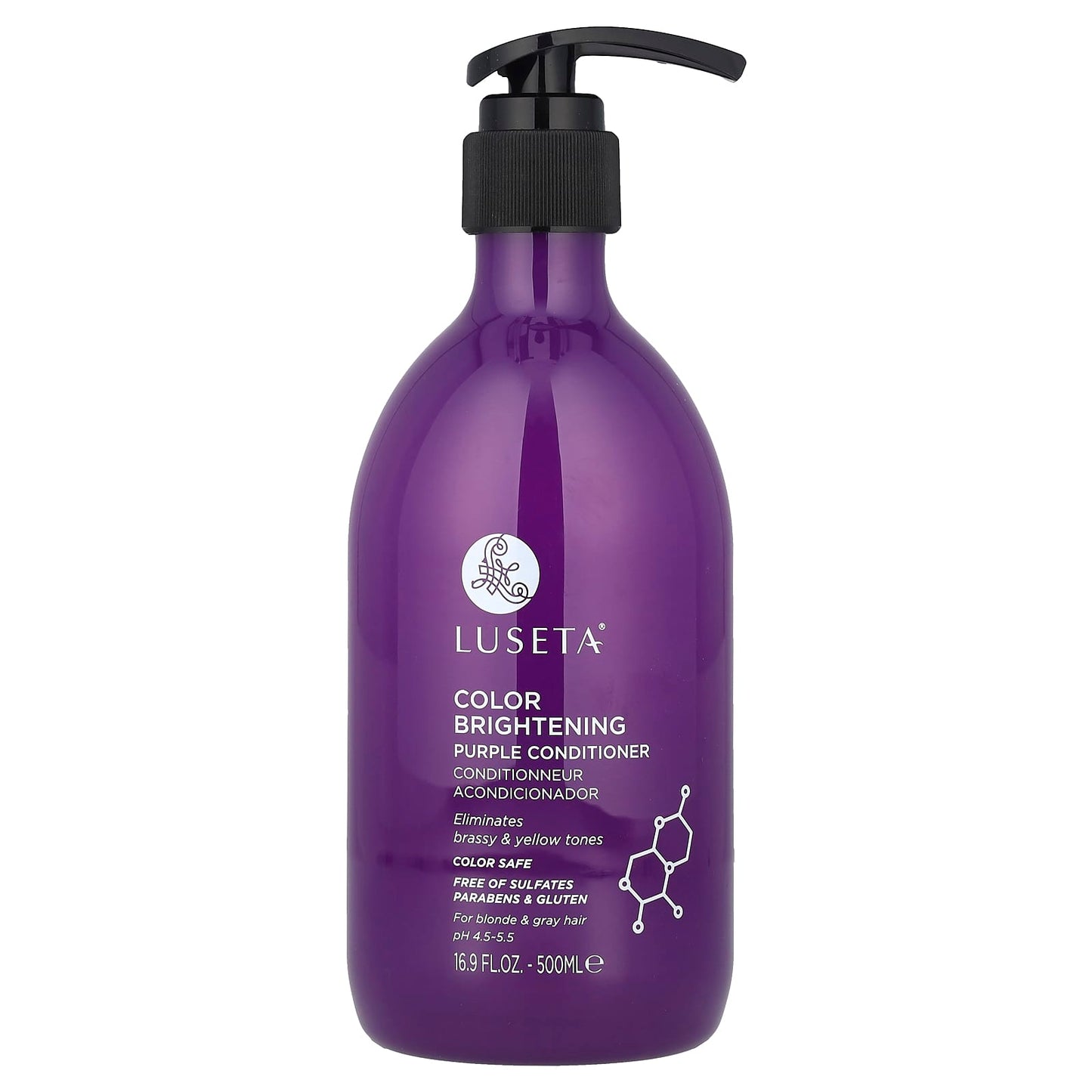 Luseta Beauty, Color Brightening, Purple Conditioner, For Blonde & Gray Hair, 16.9 fl oz (500 ml) - Image 1