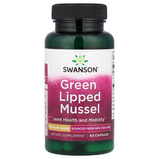 Swanson, Green Lipped Mussel, 500 mg, 60 Capsules - Image 1