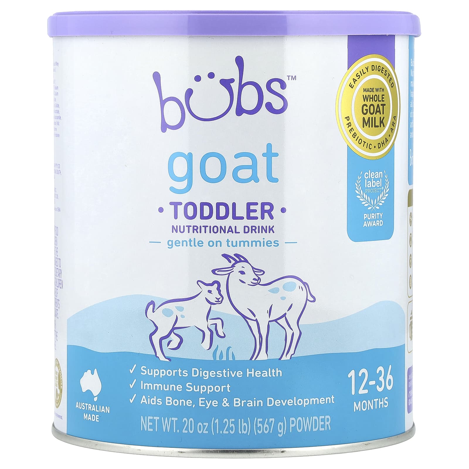 Aussie Bubs Goat Toddler Nutritional Drink Powder, 12-36 Months, 20 oz - Image 1