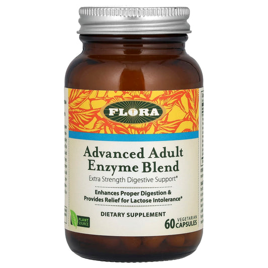 Extra Strength Digestive Support for Adults with Flora's Advanced Enzyme Blend - Image 1