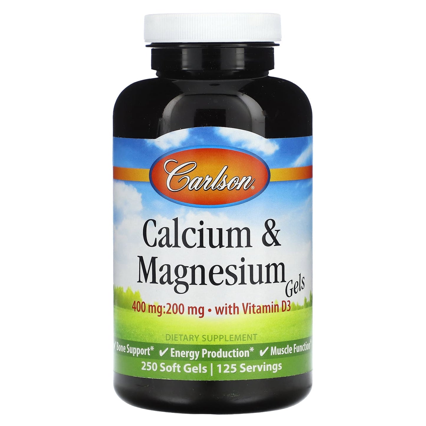 Carlson Calcium & Magnesium Gels with Vitamin D3 - Bone Support & Energy - Image 1