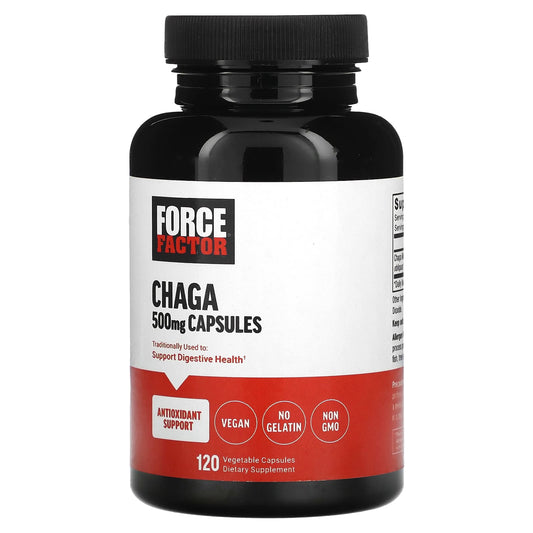 Force Factor Chaga 500mg - Support Digestive Health & Antioxidant - Image 1