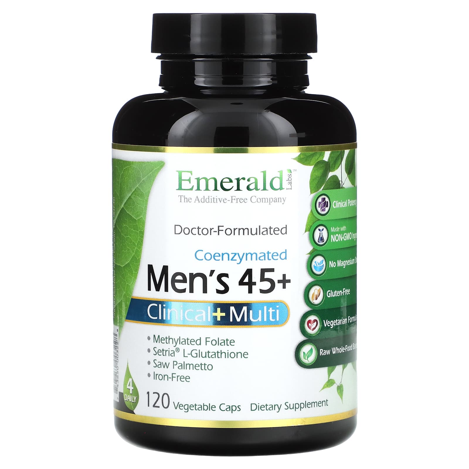 Emerald Laboratories Men's 45+ Clinical Multi Vitamin Supplement - 120 Capsules - Image 1
